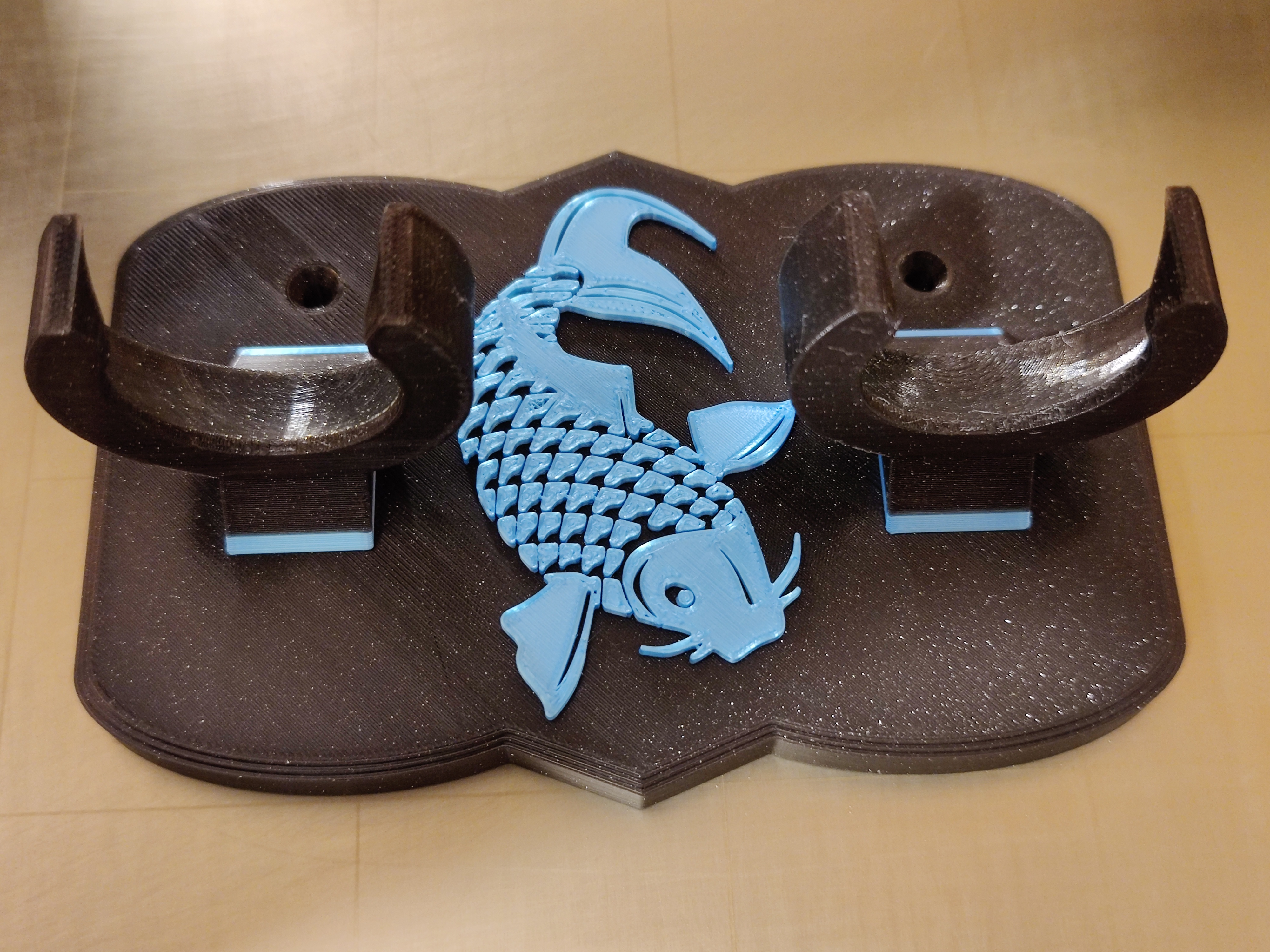 Dual colour 3D printed koi fish controller stand